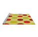 Sideview of Machine Washable Transitional Orange Rug, wshpat2753yw