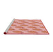 Sideview of Machine Washable Transitional Pastel Pink Rug, wshpat2754rd