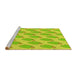 Sideview of Machine Washable Transitional Pistachio Green Rug, wshpat2754yw