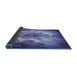 Thickness of Patterned Purple Mimosa Purple Rug, pat2755blu