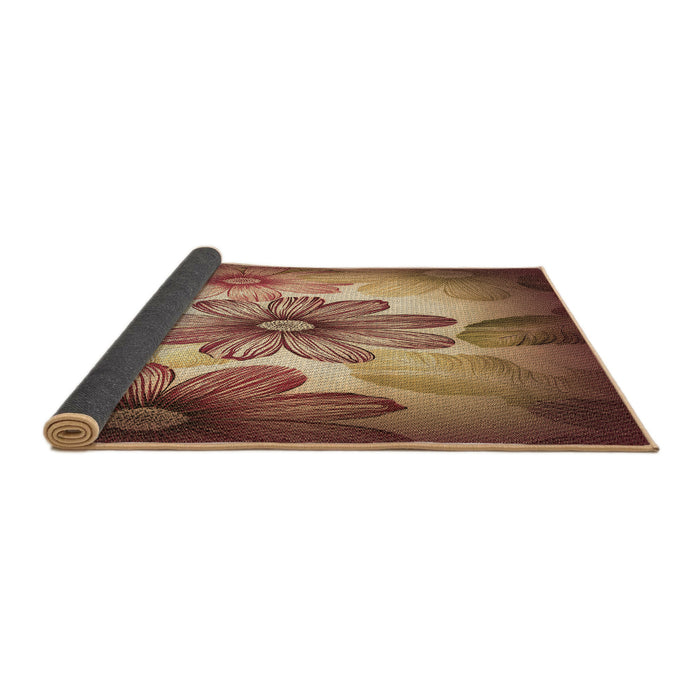 Thickness of Patterned Brown Sand Brown Rug, pat2755brn