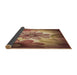 Thickness of Patterned Brown Sand Brown Rug, pat2755brn