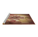 Sideview of Machine Washable Transitional Brown Sand Brown Rug, wshpat2755brn