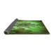 Thickness of Patterned Green Rug, pat2755grn