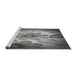 Sideview of Machine Washable Transitional Dark Gray Rug, wshpat2755gry