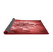 Thickness of Patterned Red Rug, pat2755rd