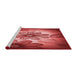 Sideview of Machine Washable Transitional Red Rug, wshpat2755rd