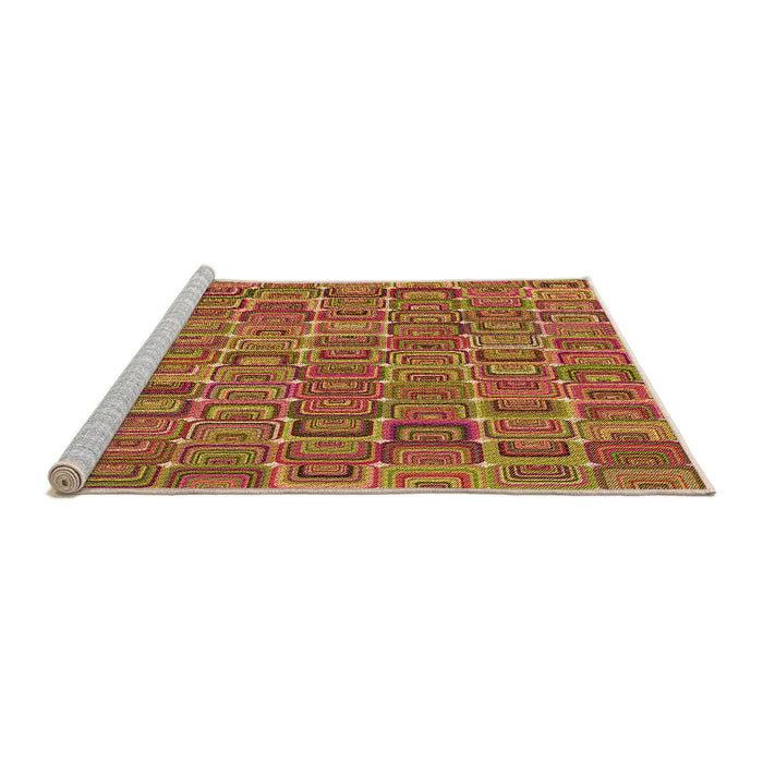 Sideview of Machine Washable Transitional Red Rug, wshpat2756org