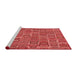 Sideview of Machine Washable Transitional Red Rug, wshpat2756rd