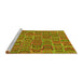 Sideview of Machine Washable Transitional Pistachio Green Rug, wshpat2756yw