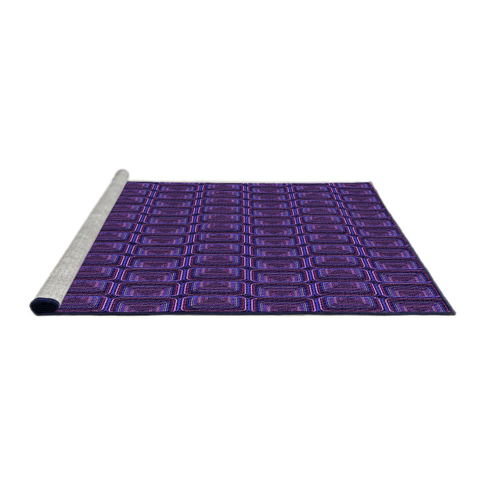 Sideview of Machine Washable Transitional Indigo Purple Rug, wshpat2757pur