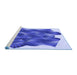 Sideview of Machine Washable Transitional Blue Orchid Blue Rug, wshpat2759blu