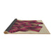 Thickness of Patterned Bright Maroon Red Rug, pat2759brn