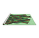 Sideview of Machine Washable Transitional Pastel Green Rug, wshpat2759grn