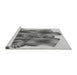 Sideview of Machine Washable Transitional Platinum Silver Gray Rug, wshpat2759gry