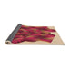 Thickness of Patterned Crimson Red Rug, pat2759org