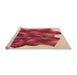 Sideview of Machine Washable Transitional Crimson Red Rug, wshpat2759org