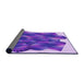 Thickness of Patterned Blue Violet Purple Rug, pat2759pur