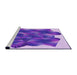 Sideview of Machine Washable Transitional Blue Violet Purple Rug, wshpat2759pur