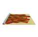 Sideview of Machine Washable Transitional Red Rug, wshpat2759yw