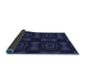 Thickness of Patterned Night Blue Rug, pat276blu