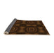 Thickness of Patterned Saddle Brown Rug, pat276org