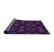 Thickness of Patterned Deep Purple Rug, pat276pur