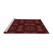 Sideview of Machine Washable Transitional Chocolate Brown Rug, wshpat276rd