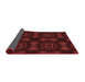 Thickness of Patterned Chocolate Brown Rug, pat276rd