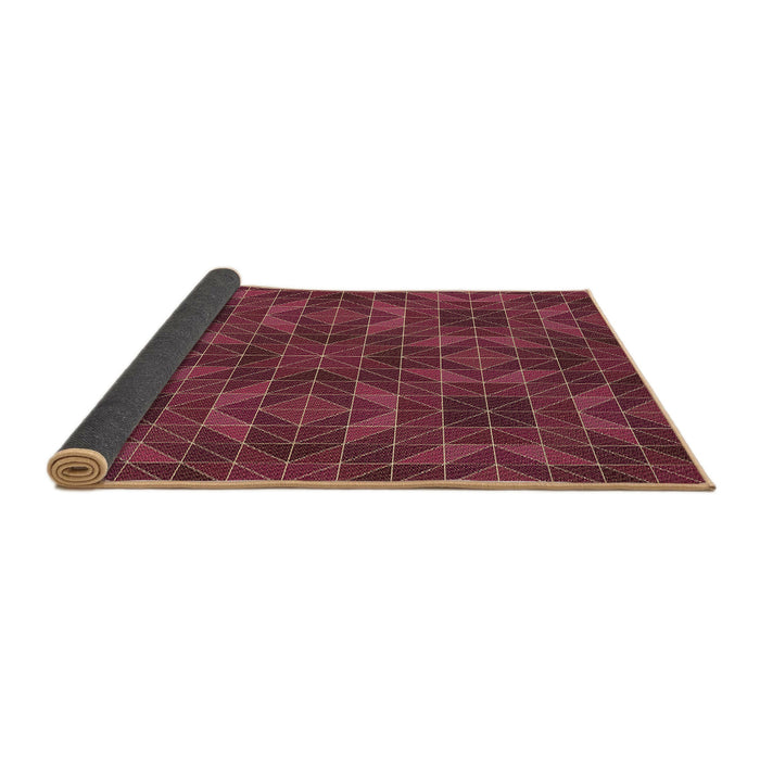 Thickness of Patterned Cherry Red Rug, pat2760brn