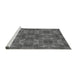 Sideview of Machine Washable Transitional Gray Rug, wshpat2760gry