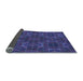 Thickness of Patterned Royal Blue Rug, pat2760lblu