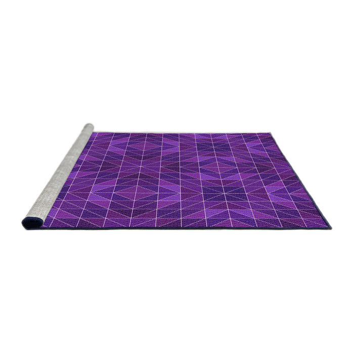 Sideview of Machine Washable Transitional Jasmine Purple Rug, wshpat2760pur