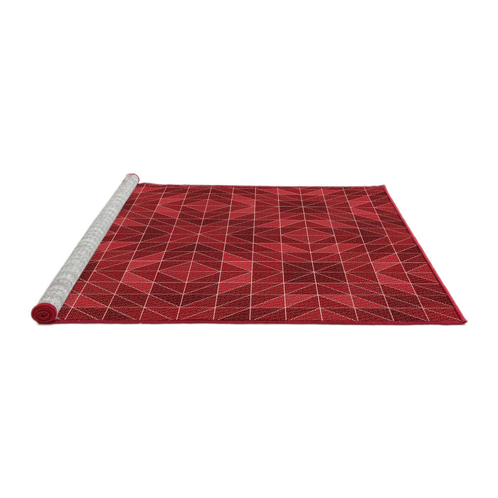 Sideview of Machine Washable Transitional Red Rug, wshpat2760rd