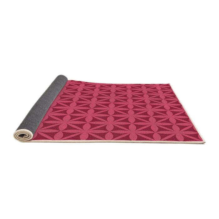 Thickness of Patterned Crimson Red Rug, pat2761org