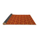 Thickness of Patterned Orange Red Orange Rug, pat2761yw