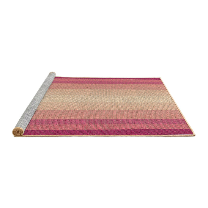Sideview of Machine Washable Transitional Red Rug, wshpat2762brn