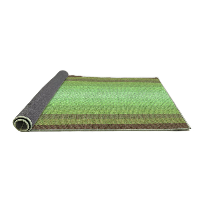 Thickness of Patterned Olive Green Rug, pat2762grn