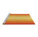 Sideview of Machine Washable Transitional Orange Red Orange Rug, wshpat2762yw