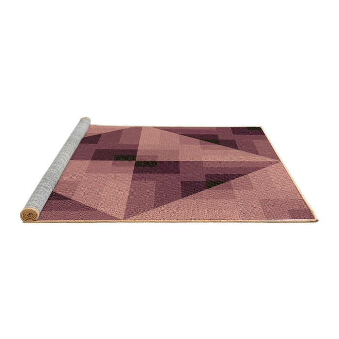 Sideview of Machine Washable Transitional Sunrise Orange Rug, wshpat2763brn