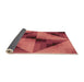 Thickness of Patterned Crimson Red Rug, pat2763org