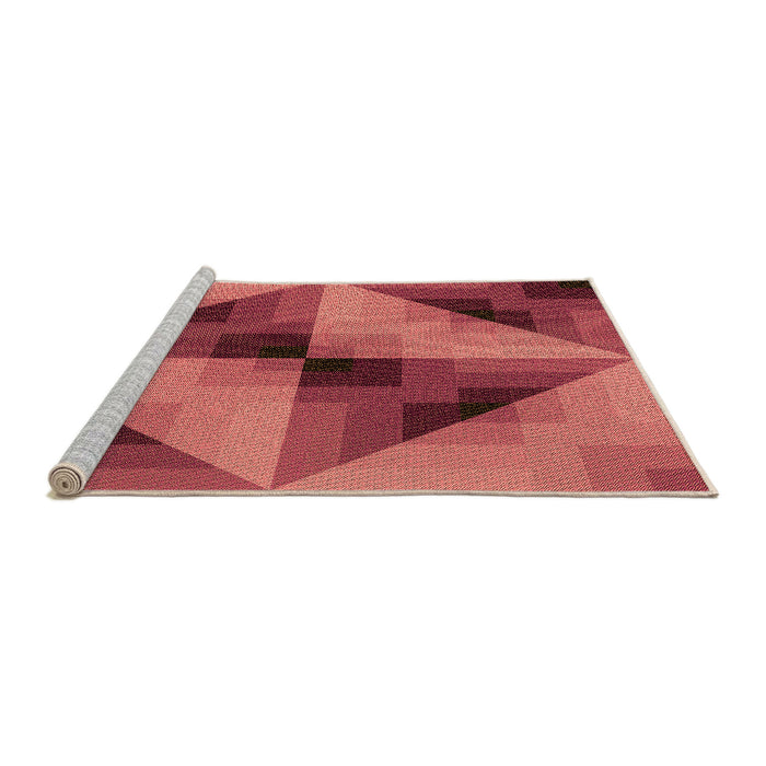 Sideview of Machine Washable Transitional Crimson Red Rug, wshpat2763org