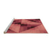 Sideview of Machine Washable Transitional Crimson Red Rug, wshpat2763org