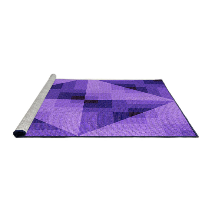 Sideview of Machine Washable Transitional Purple Rug, wshpat2763pur