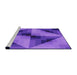 Sideview of Machine Washable Transitional Purple Rug, wshpat2763pur