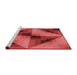 Sideview of Machine Washable Transitional Red Rug, wshpat2763rd