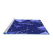 Sideview of Machine Washable Transitional Earth Blue Rug, wshpat2764blu