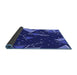 Thickness of Patterned Earth Blue Rug, pat2764blu