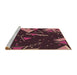 Sideview of Machine Washable Transitional Cherry Red Rug, wshpat2764brn