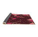 Thickness of Patterned Deep Red Rug, pat2764org